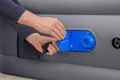 Bestway Alwayzaire Tough Guard Air Mattress Queen 20 With Built-In Dual Pump And Antimicrobial Coating Outlet