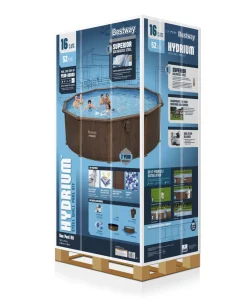 Bestway Hydrium Steel Wall Above Ground Pool Set Round 16' X 52 Hot