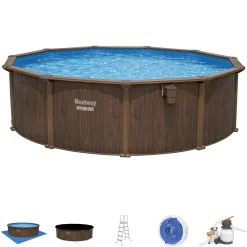 Bestway Hydrium Steel Wall Above Ground Pool Set Round 16' X 52 Hot