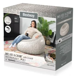 Bestway Inflate-A-Chair Inflatable Chair, Cream Store