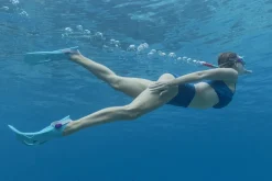 Bestway Spark Wave Teal Unisex Adult Snorkel Set With Fins, Ages 14+ Fashion