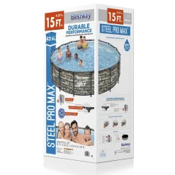 Bestway Steel Pro Max 15' X 42 Above Ground Pool Set Shop