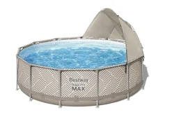 Bestway Steel Pro Max 13' X 42 Round Above Ground Pool Set With Canopy Flash Sale