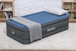 Bestway Tough Guard Air Mattress Twin 18 With Built-In Ac Pump And Antimicrobial Coating Cheap