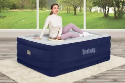 Bestway Tritech Air Mattress Full 24 With Built-In Ac Pump Included And Antimicrobial Coating Cheap