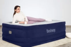 Bestway Tritech Air Mattress Full 24 With Built-In Ac Pump Included And Antimicrobial Coating Cheap
