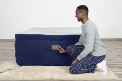 Bestway Tritech Air Mattress Queen 24 With Built-In Ac Pump Included And Antimicrobial Coating Sale
