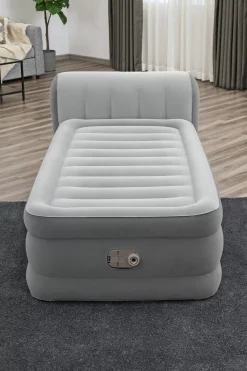 Bestway Tritech Air Mattress Twin 18" With Headboard, Built-In Ac Pump And Antimicrobial Coating Clearance