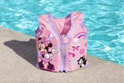 Bestway Disney Junior Minnie Mouse Pink Fabric Child Swim Vest, Small To Medium New