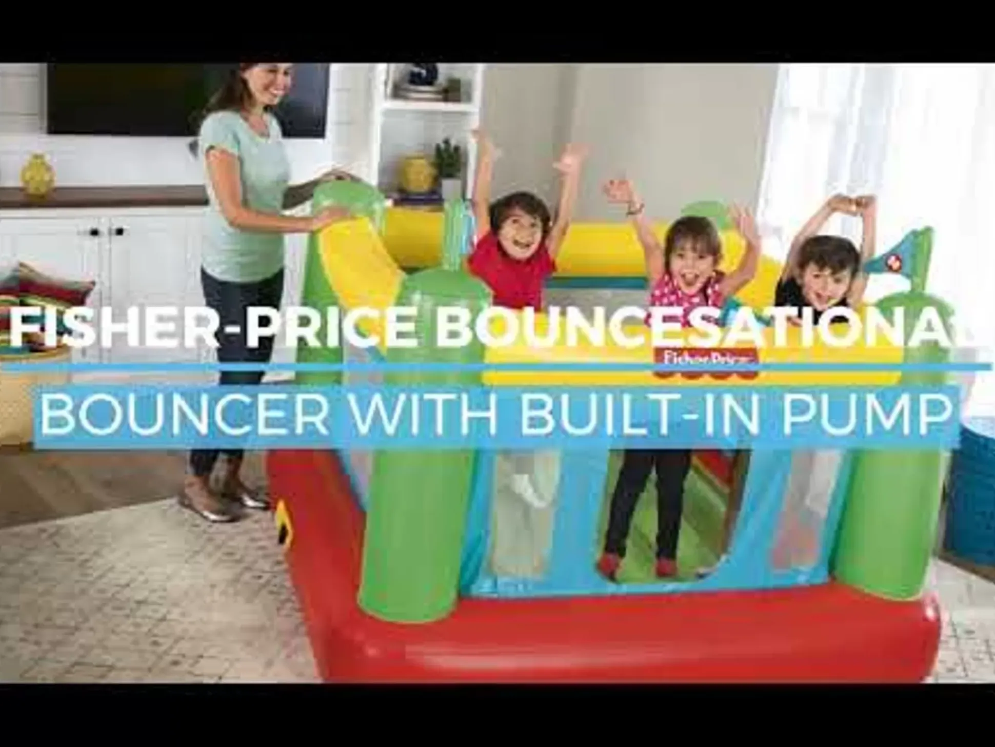 Bestway Fisher Price 69'' X 68'' X 53'' Bouncesational Indoor Bouncer With Built-In Pump Online