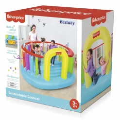 Bestway Fisher-Price Bouncetopia Multi-Color Child Pvc Bouncer With Built-In Pump Hot