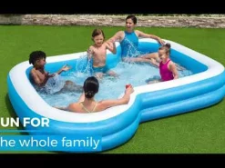 Bestway H2Ogo! 10' X 9' X 18 Sunsational Inflatable Kiddie And Family Pool Flash Sale