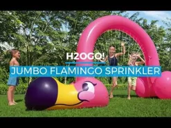 Bestway H2Ogo! Jumbo Pink Flamingo Inflatable Child Stationary Sprinkler Arch Flash Sale