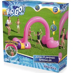 Bestway H2Ogo! Jumbo Pink Flamingo Inflatable Child Stationary Sprinkler Arch Flash Sale