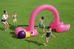 Bestway H2Ogo! Jumbo Pink Flamingo Inflatable Child Stationary Sprinkler Arch Flash Sale