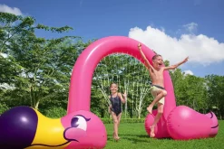 Bestway H2Ogo! Jumbo Pink Flamingo Inflatable Child Stationary Sprinkler Arch Flash Sale