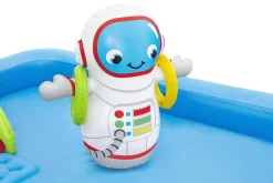 Bestway H2Ogo! Little Astronaut Square Inflatable Kiddie Pool Play Center With Slide Outlet