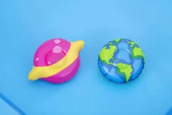 Bestway H2Ogo! Little Astronaut Square Inflatable Kiddie Pool Play Center With Slide Outlet