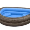 Bestway H2Ogo! Truprint Wicker 7'7 X 70 X 21 Soft Sided Inflatable Family Kiddie Pool Clearance
