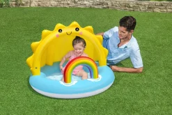 Bestway Play Day Sun Shaded Round Inflatable Baby Pool 39 X 29 Best Sale