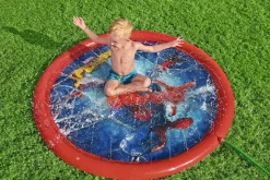 Bestway Spider-Man 65 Child Lawn Sprinkler Splash Pad, Ages 2+ Flash Sale